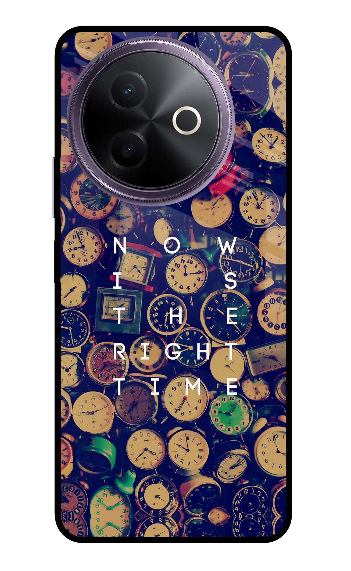 Now is the Right Time Quote Vivo Y39 5G Glass Case