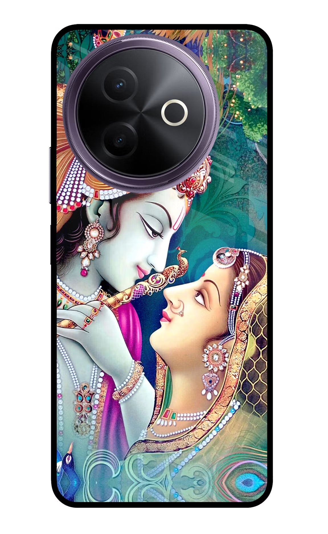 Lord Radha Krishna Vivo Y39 5G Glass Case Back Cover by Casekaro