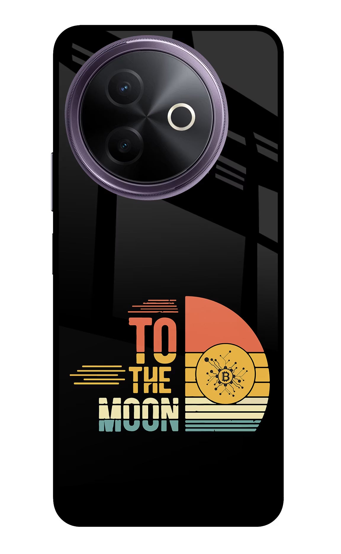 To the Moon Vivo Y39 5G Glass Case Back Cover by Casekaro
