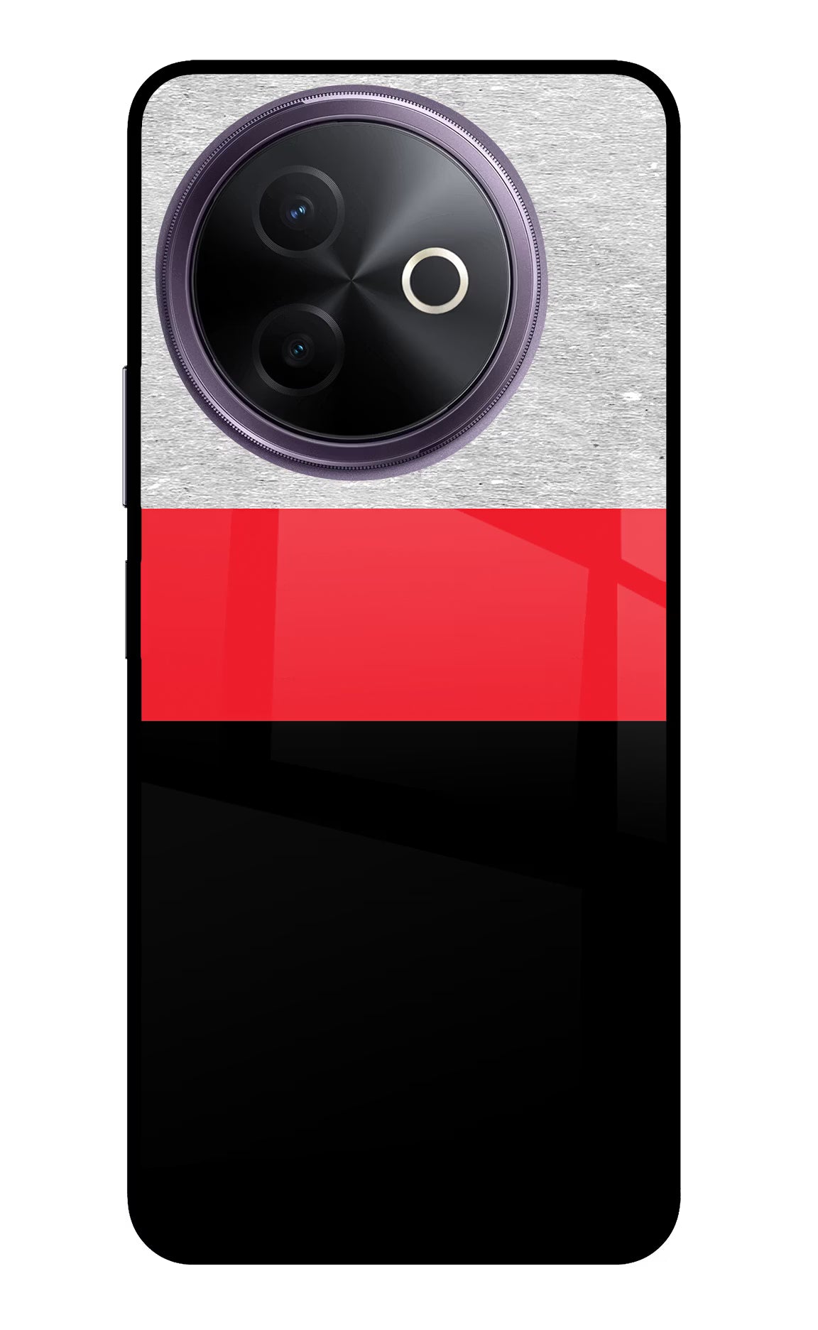 Tri Color Pattern Vivo Y39 5G Glass Case Back Cover by Casekaro