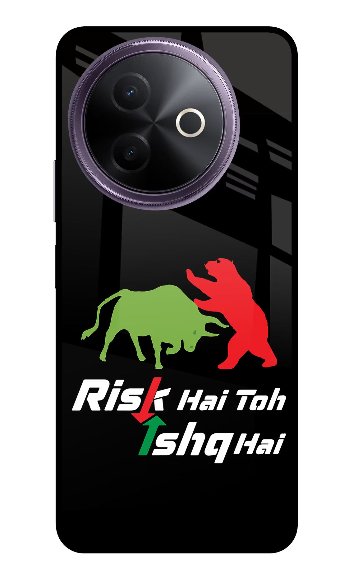 Risk Hai Toh Ishq Hai Vivo Y39 5G Glass Case Back Cover by Casekaro
