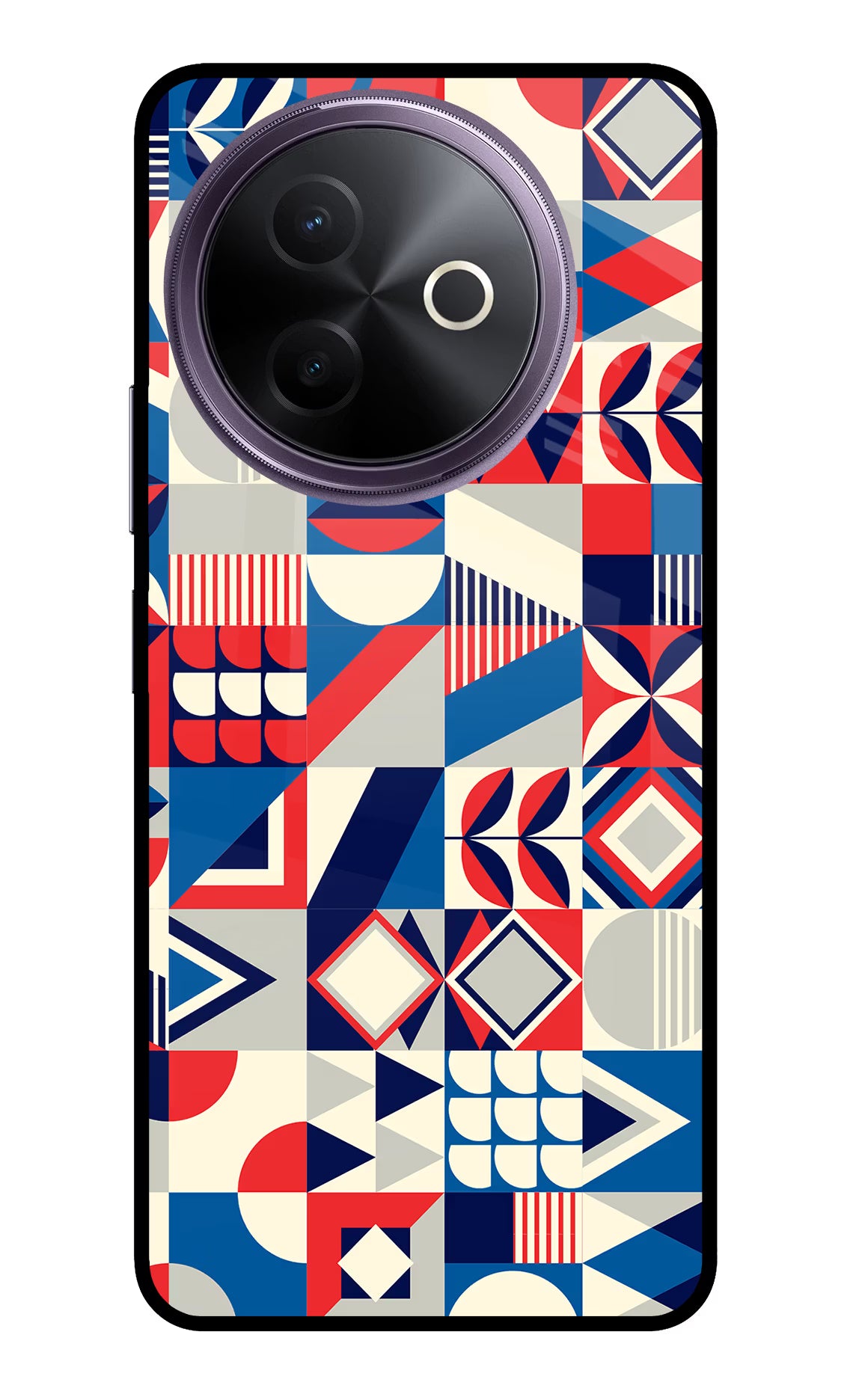 Colorful Pattern Vivo Y39 5G Glass Case
