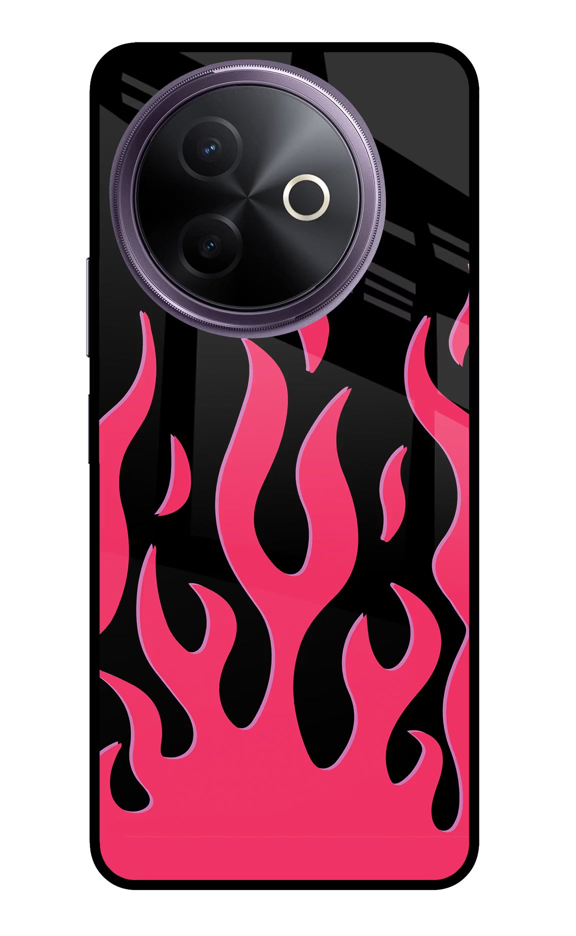Fire Flames Vivo Y39 5G Glass Case