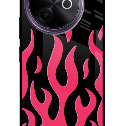 Fire Flames Vivo Y39 5G Glass Case Back Cover by Casekaro