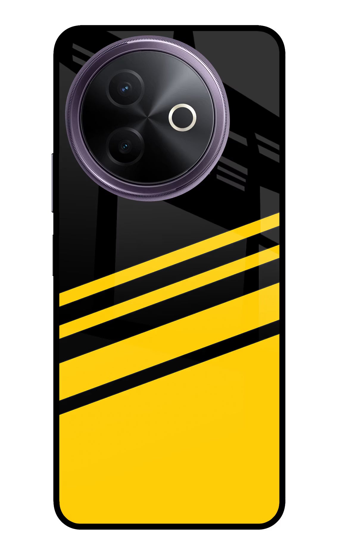 Yellow Shades Vivo Y39 5G Glass Case Back Cover by Casekaro