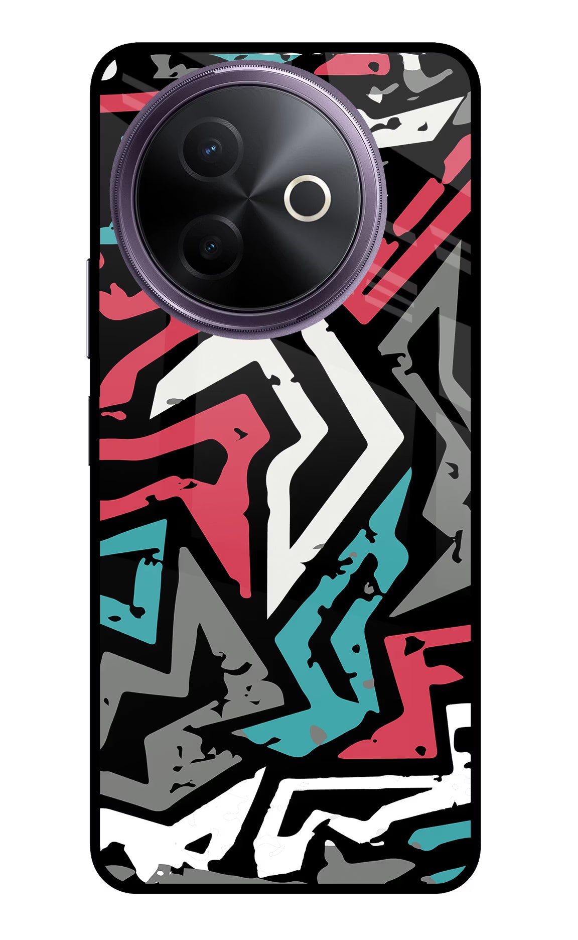 Geometric Graffiti Vivo Y39 5G Glass Case
