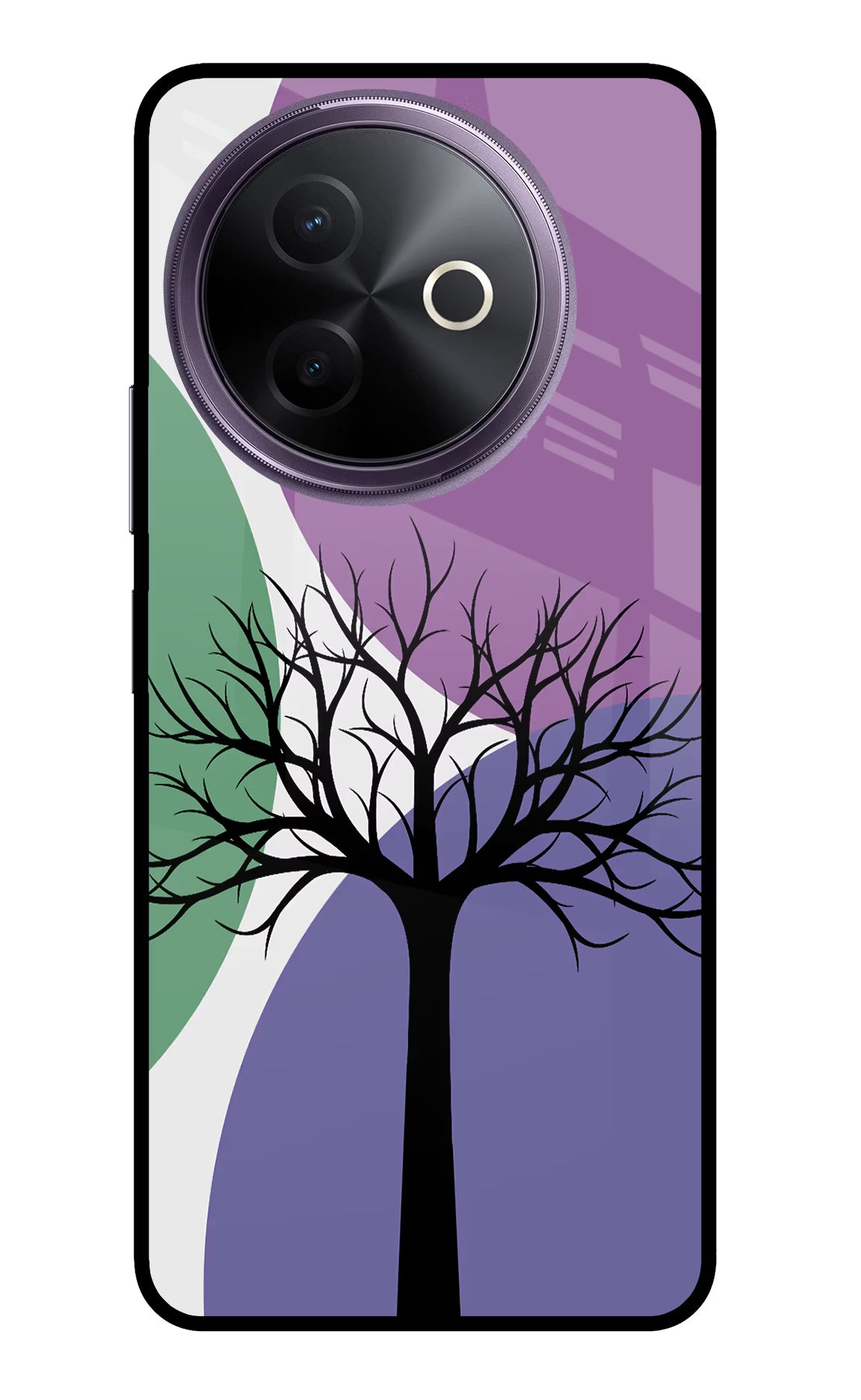 Tree Art Vivo Y39 5G Glass Case Back Cover by Casekaro
