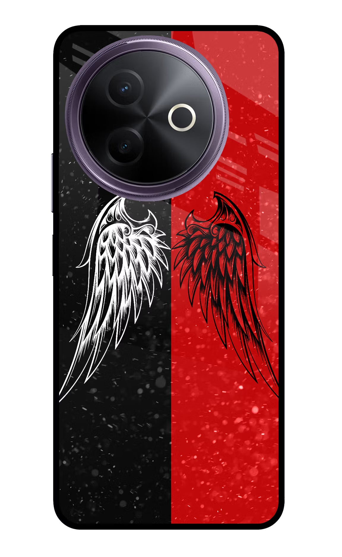 Wings Vivo Y39 5G Glass Case Back Cover by Casekaro