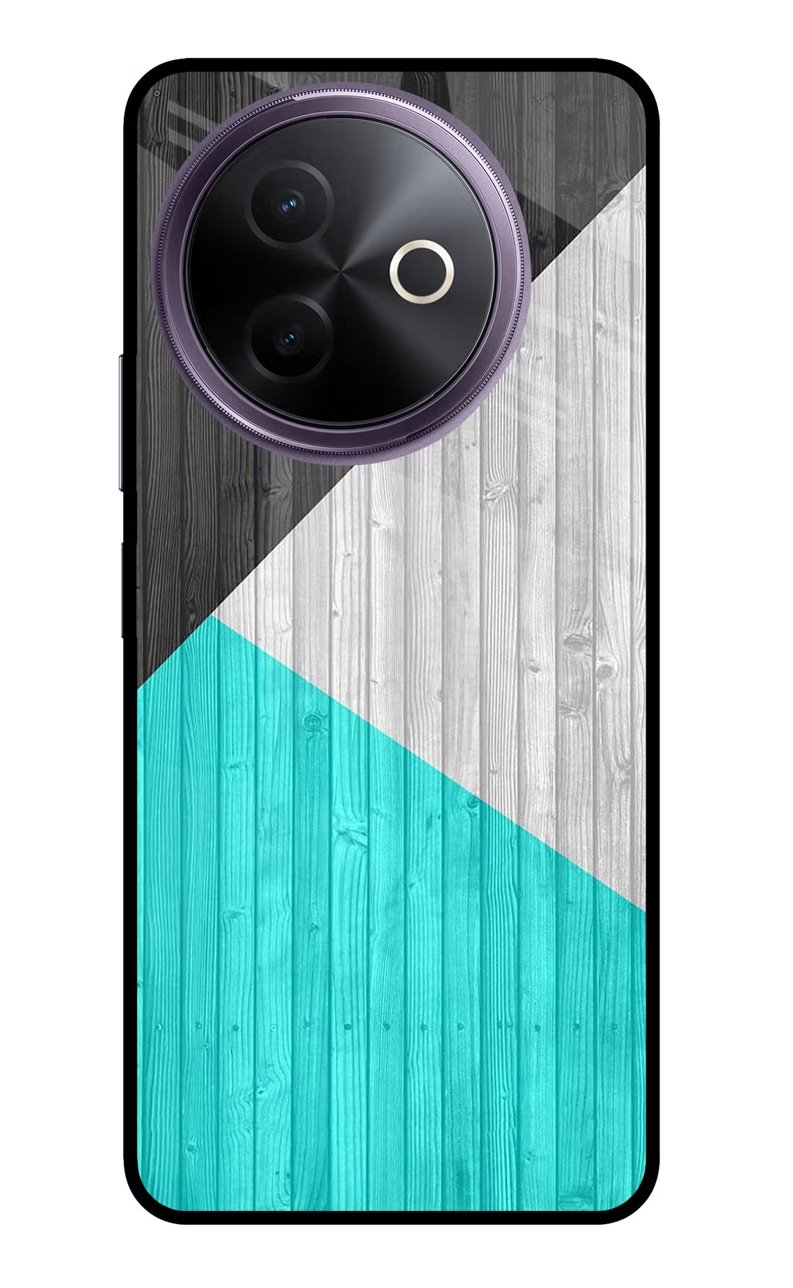Wooden Abstract Vivo Y39 5G Glass Case