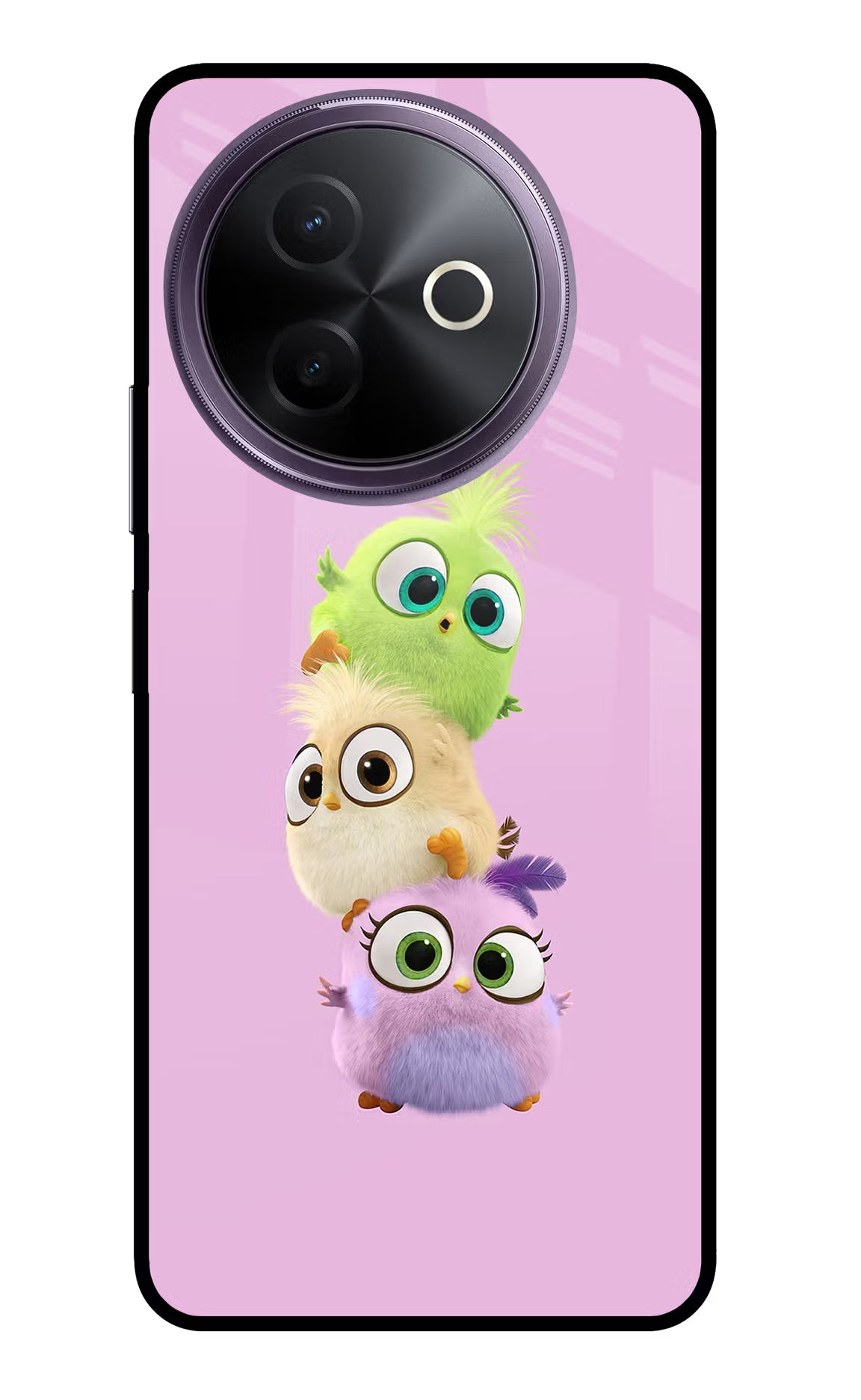 Cute Little Birds Vivo Y39 5G Glass Case Back Cover by Casekaro