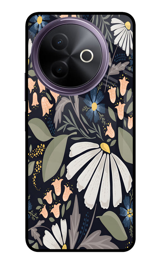 Flowers Art Vivo Y39 5G Glass Case