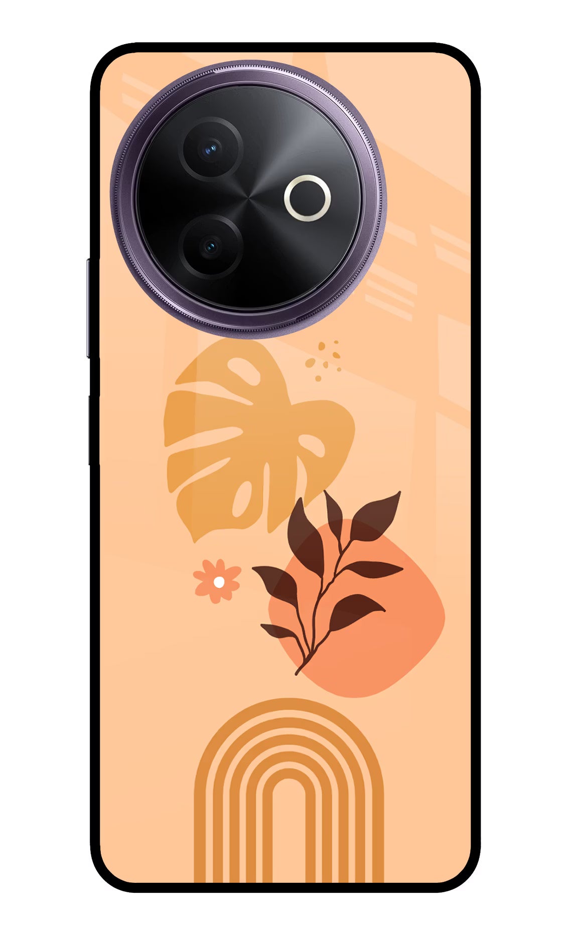 Bohemian Art Vivo Y39 5G Glass Case Back Cover by Casekaro