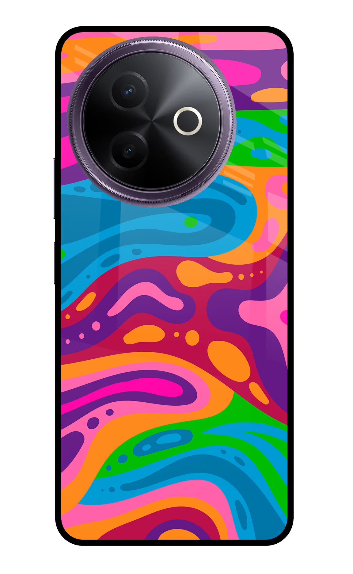 Trippy Pattern Vivo Y39 5G Glass Case
