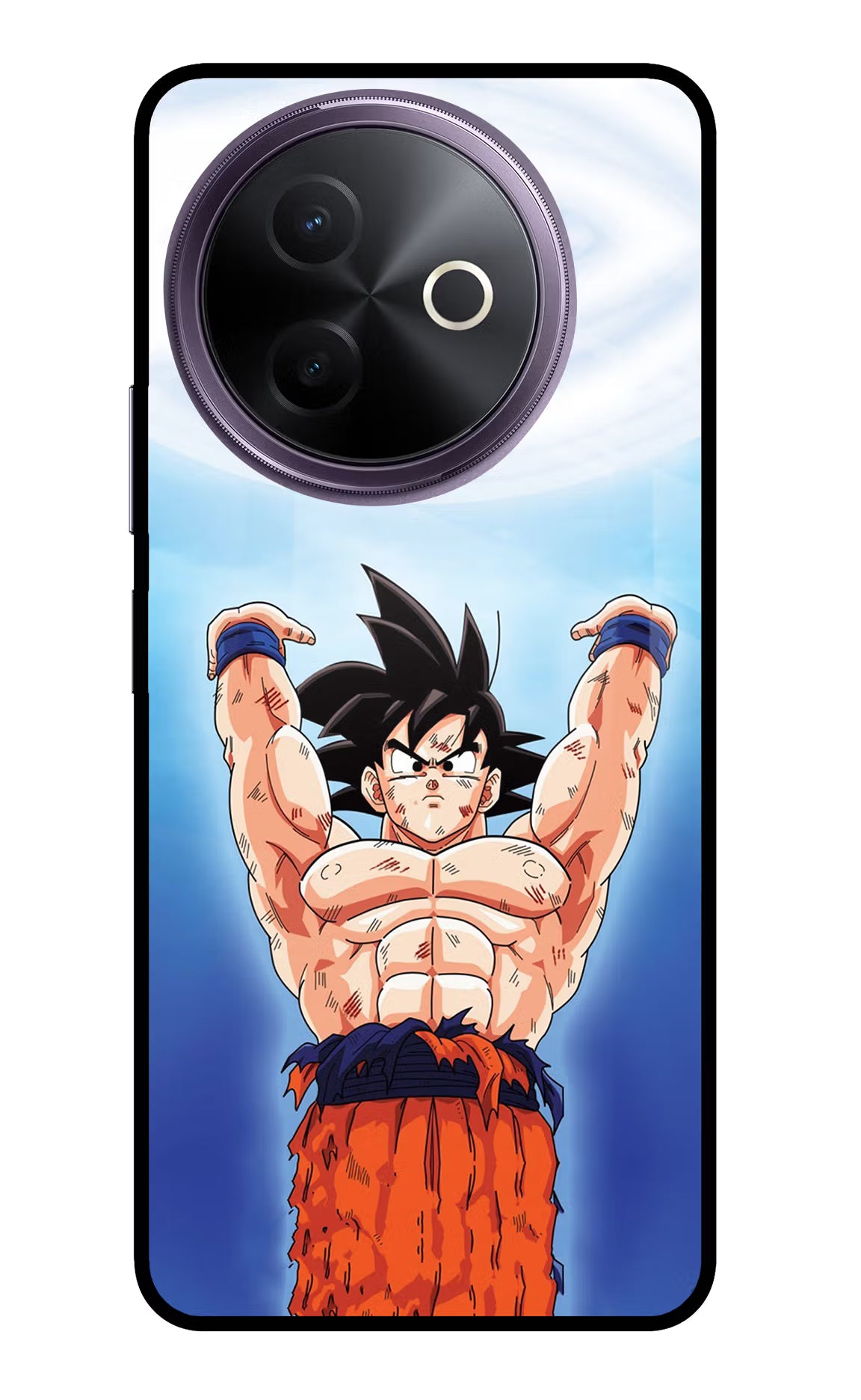 Goku Power Vivo Y39 5G Glass Case Back Cover by Casekaro