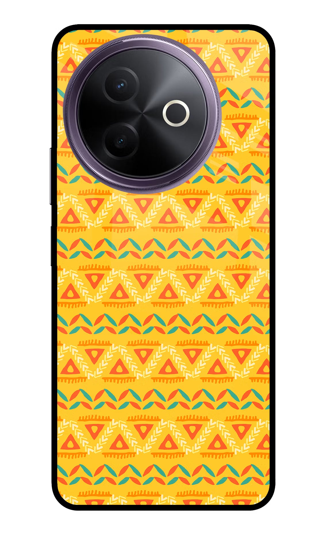 Tribal Pattern Vivo Y39 5G Glass Case Back Cover by Casekaro