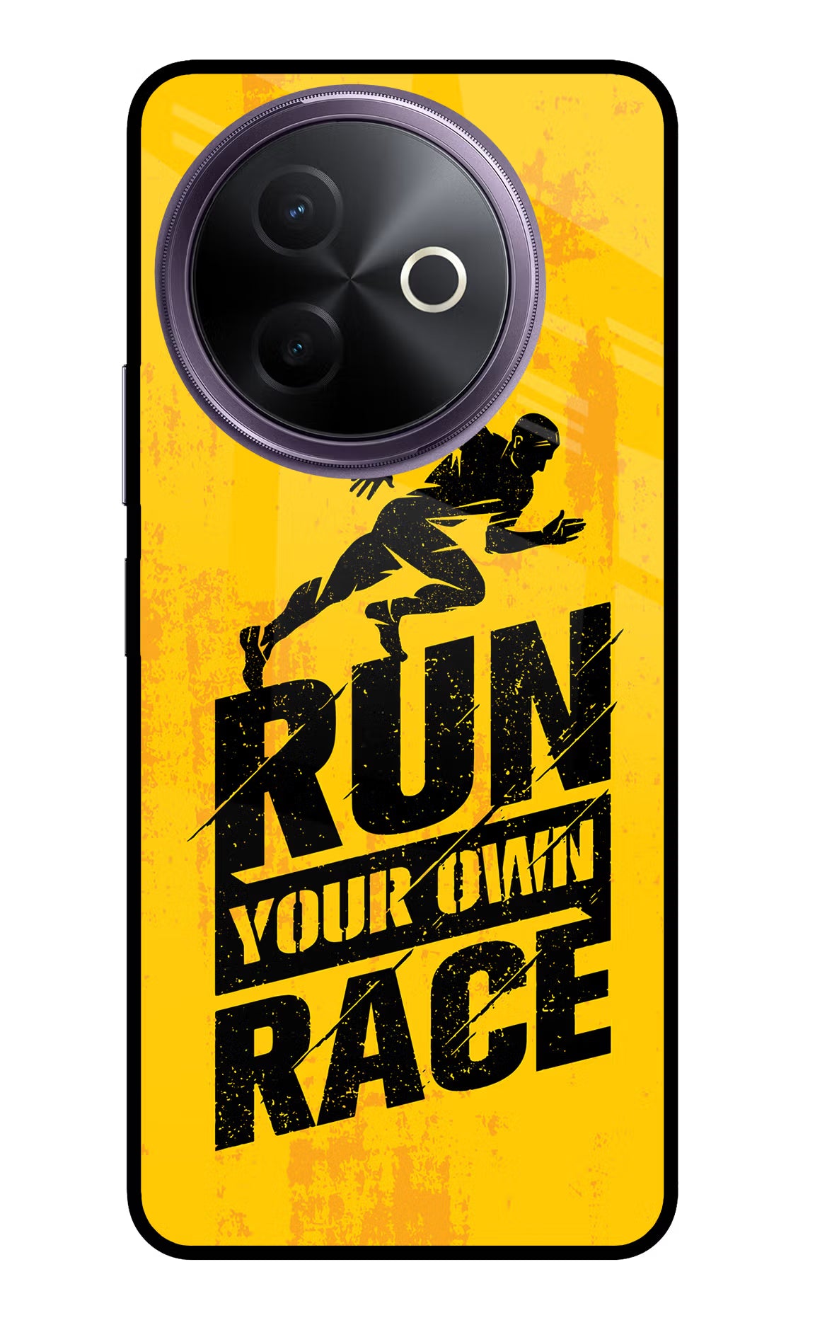 Run Your Own Race Vivo Y39 5G Glass Case Back Cover by Casekaro