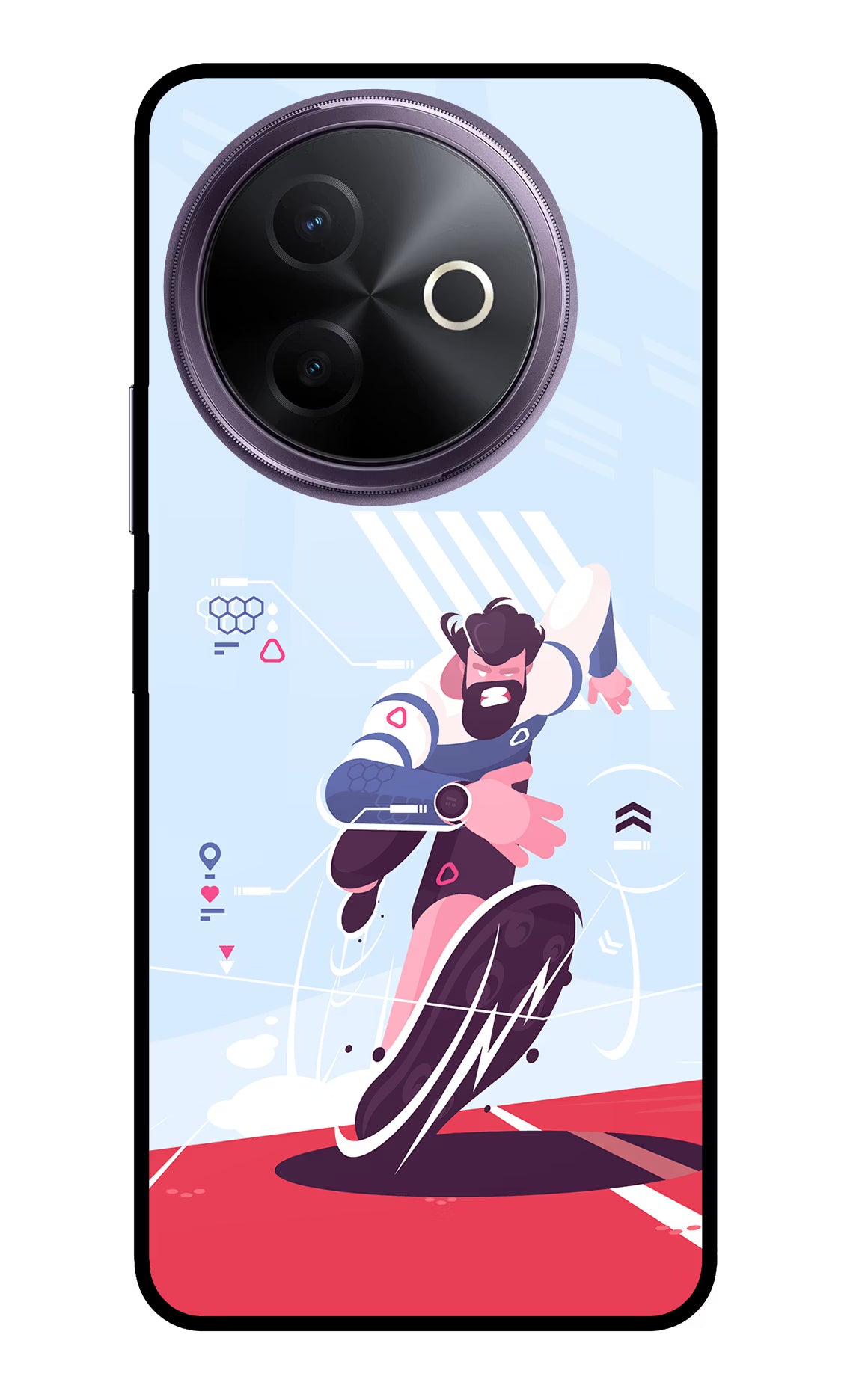 Run Pro Vivo Y39 5G Glass Case Back Cover by Casekaro