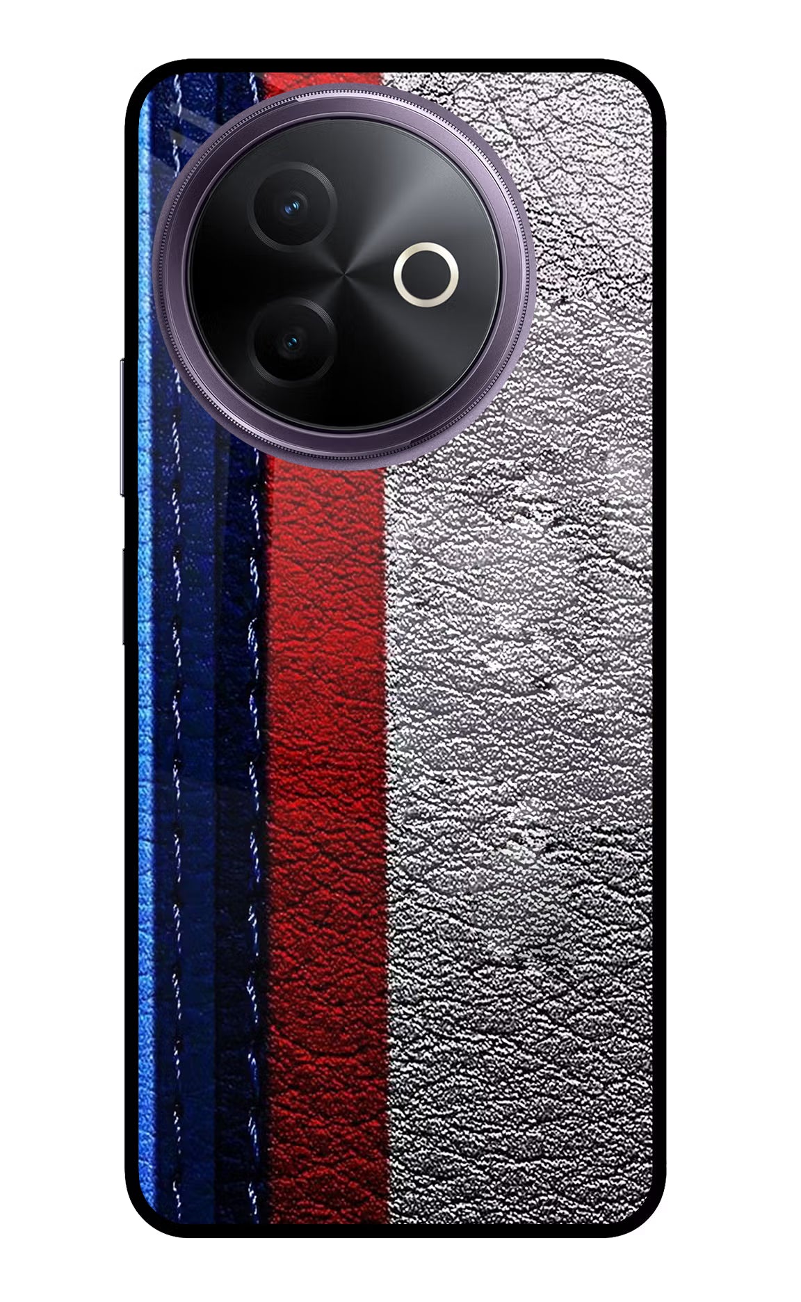 BMW Stripes Vivo Y39 5G Glass Case Back Cover by Casekaro