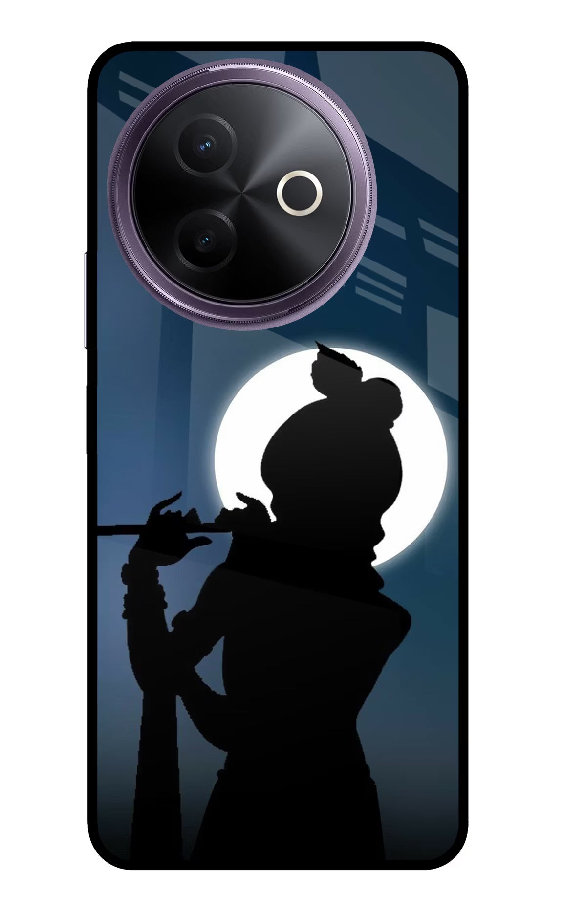 Shri Krishna Silhouette Vivo Y39 5G Glass Case Back Cover by Casekaro