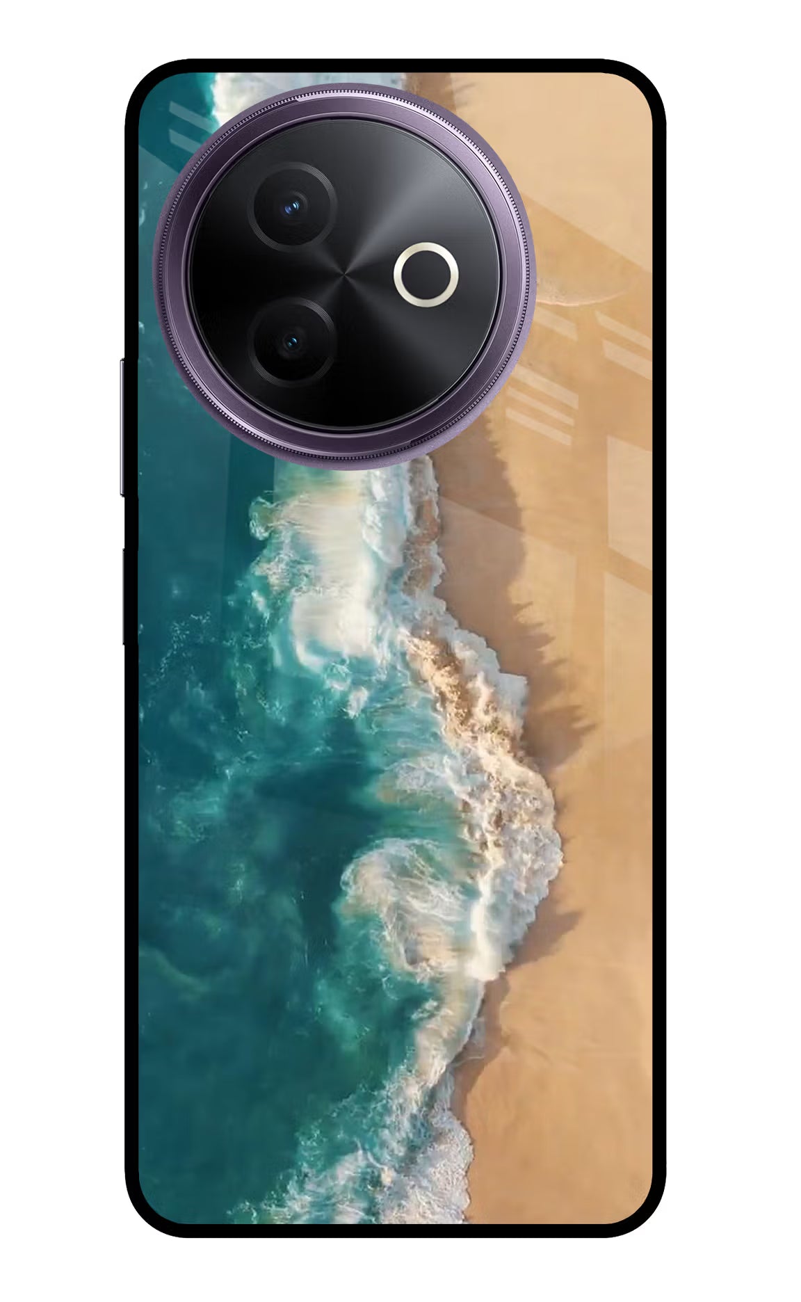 Ocean Beach Vivo Y39 5G Glass Case Back Cover by Casekaro