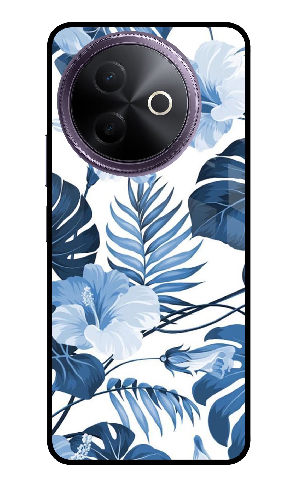 Fabric Art Vivo Y39 5G Glass Case Back Cover by Casekaro
