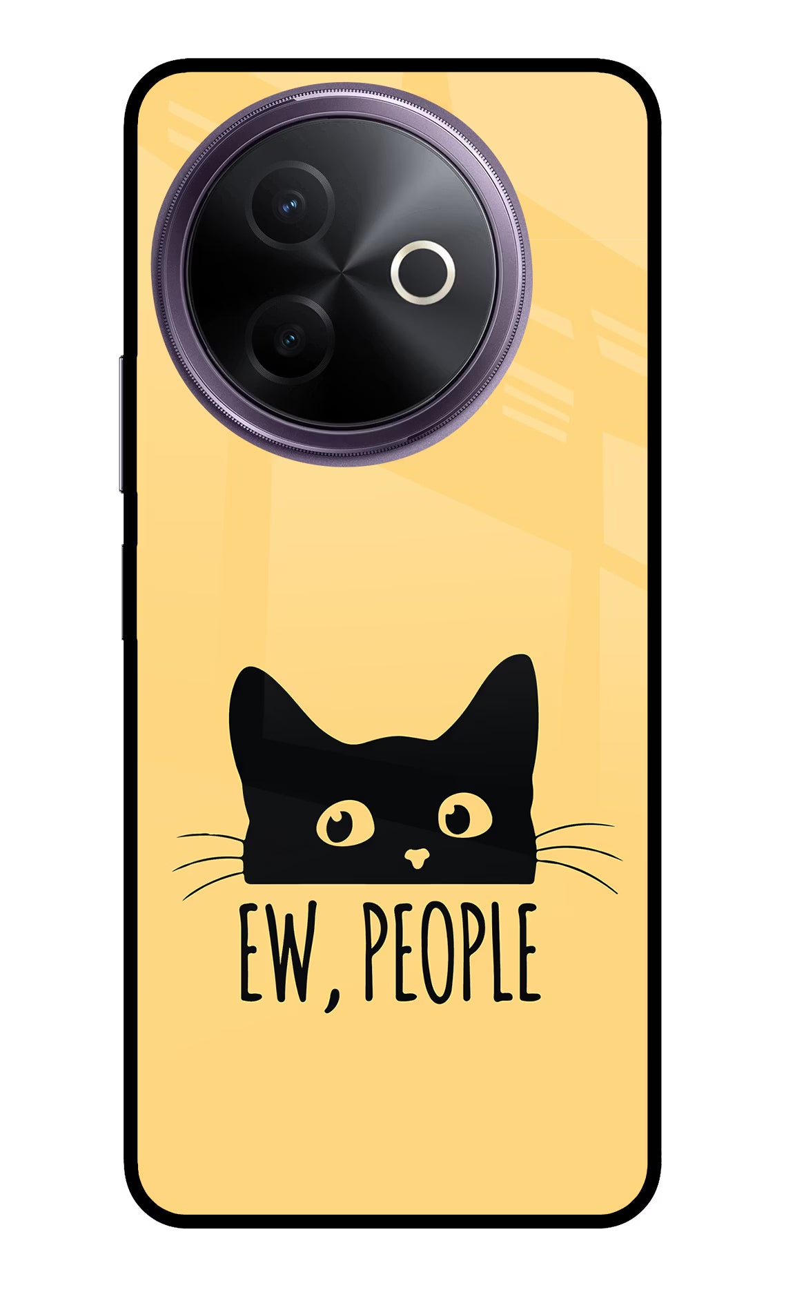 Ew People Catitude Vivo Y39 5G Glass Case Back Cover by Casekaro