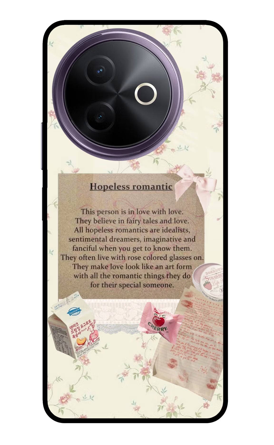 Hopeless Romantic Vivo Y39 5G Glass Case Back Cover by Casekaro