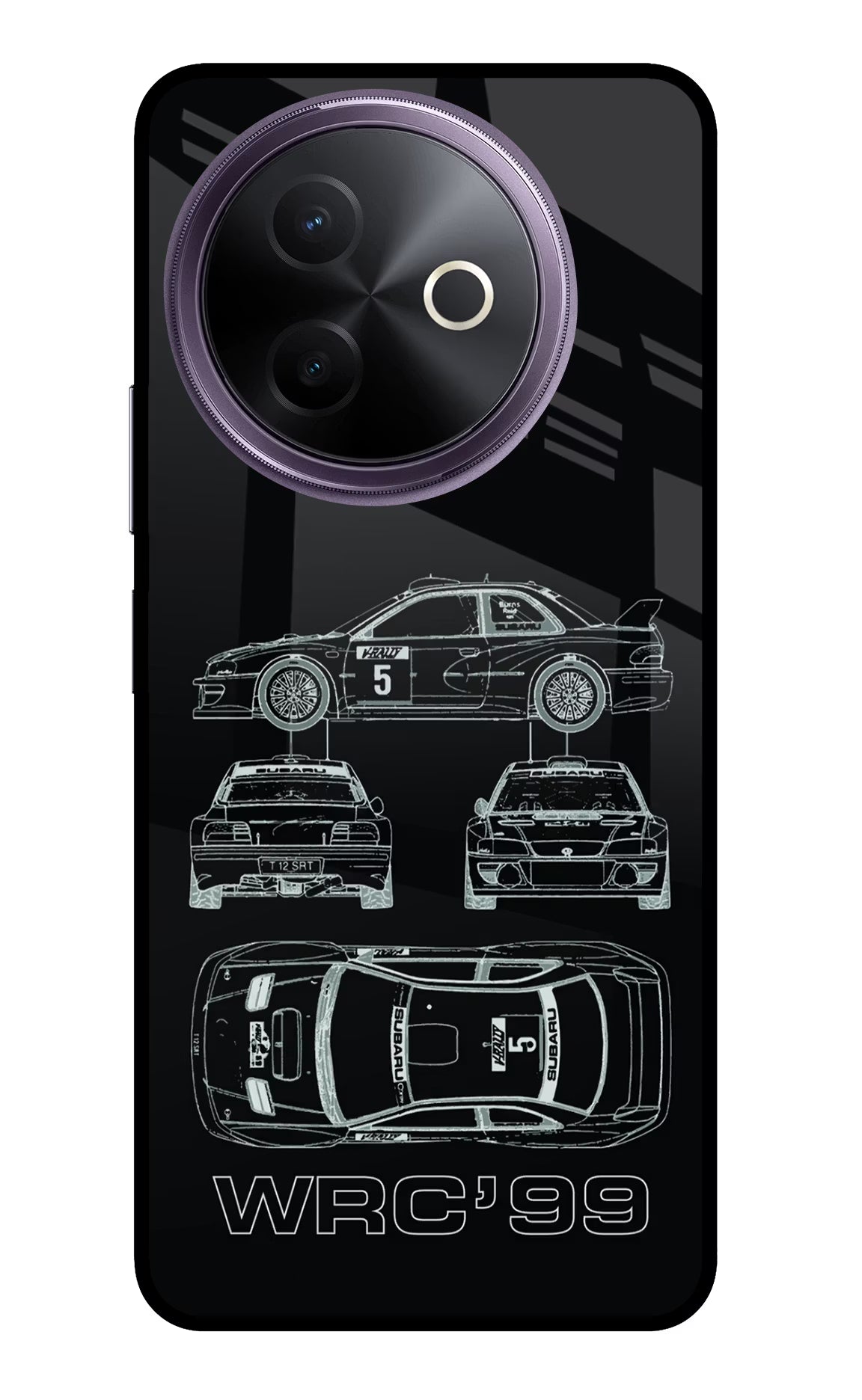 WRC'99 Vivo Y39 5G Glass Case Back Cover by Casekaro