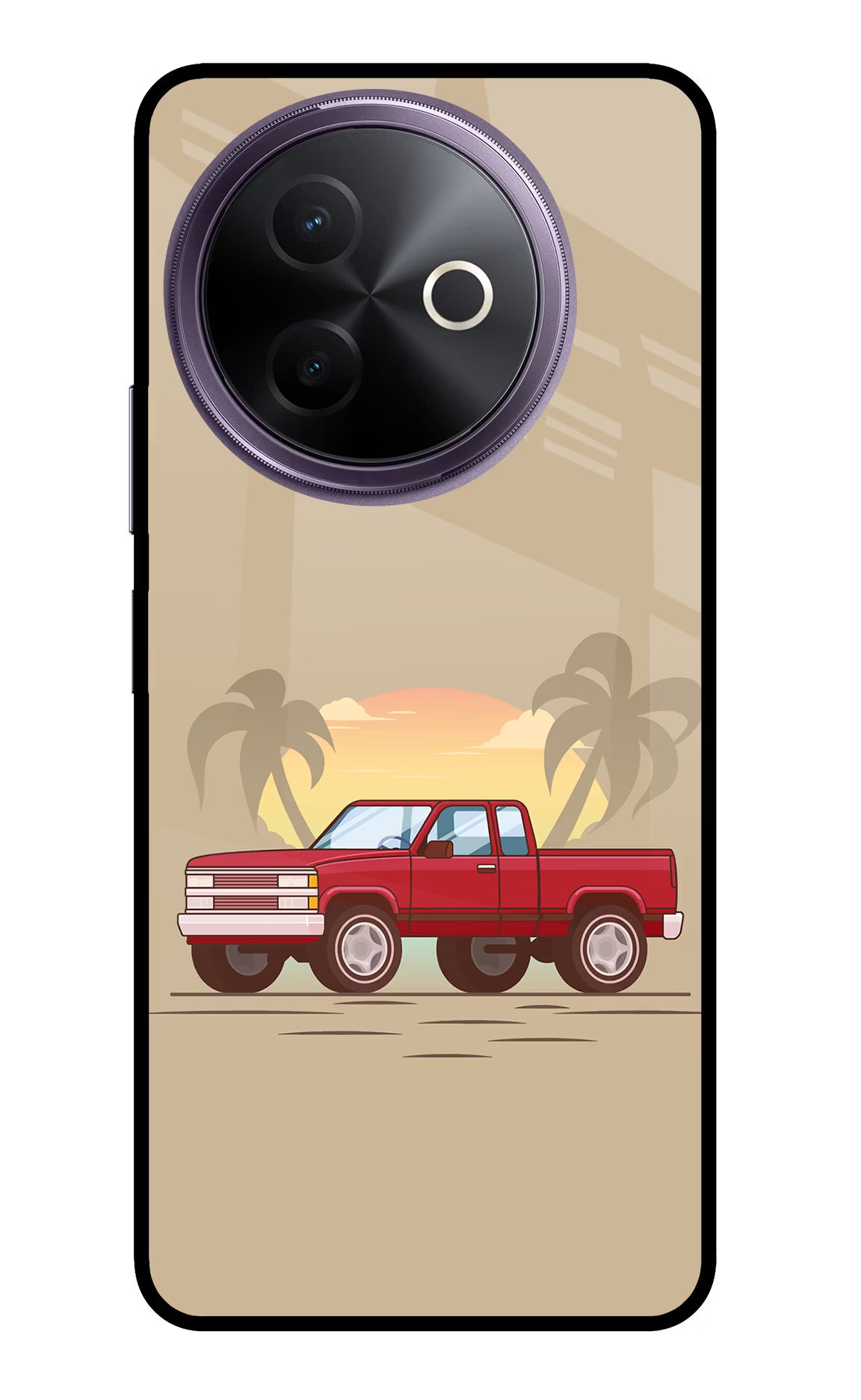 Desert Classic Drive Vivo Y39 5G Glass Case Back Cover by Casekaro