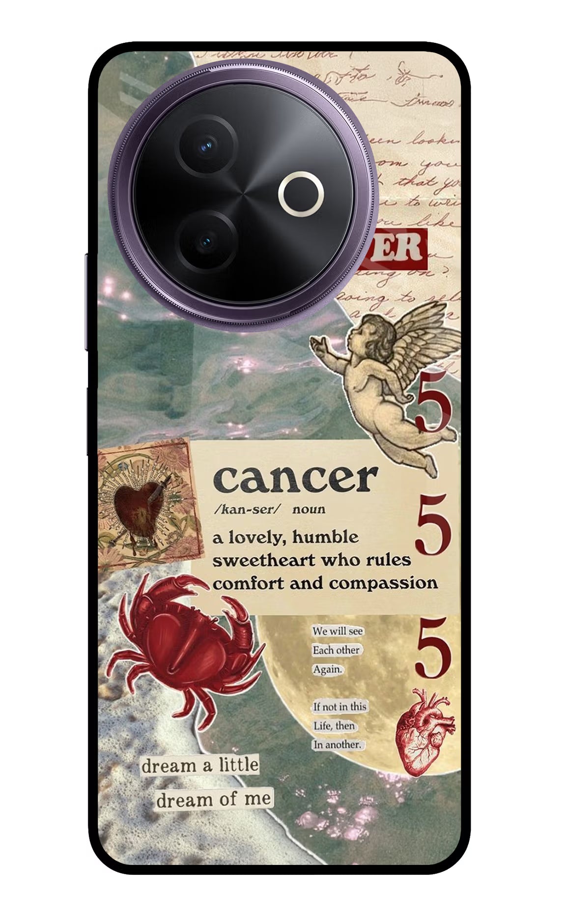 Cancer Zodiac Vivo Y39 5G Glass Case Back Cover by Casekaro