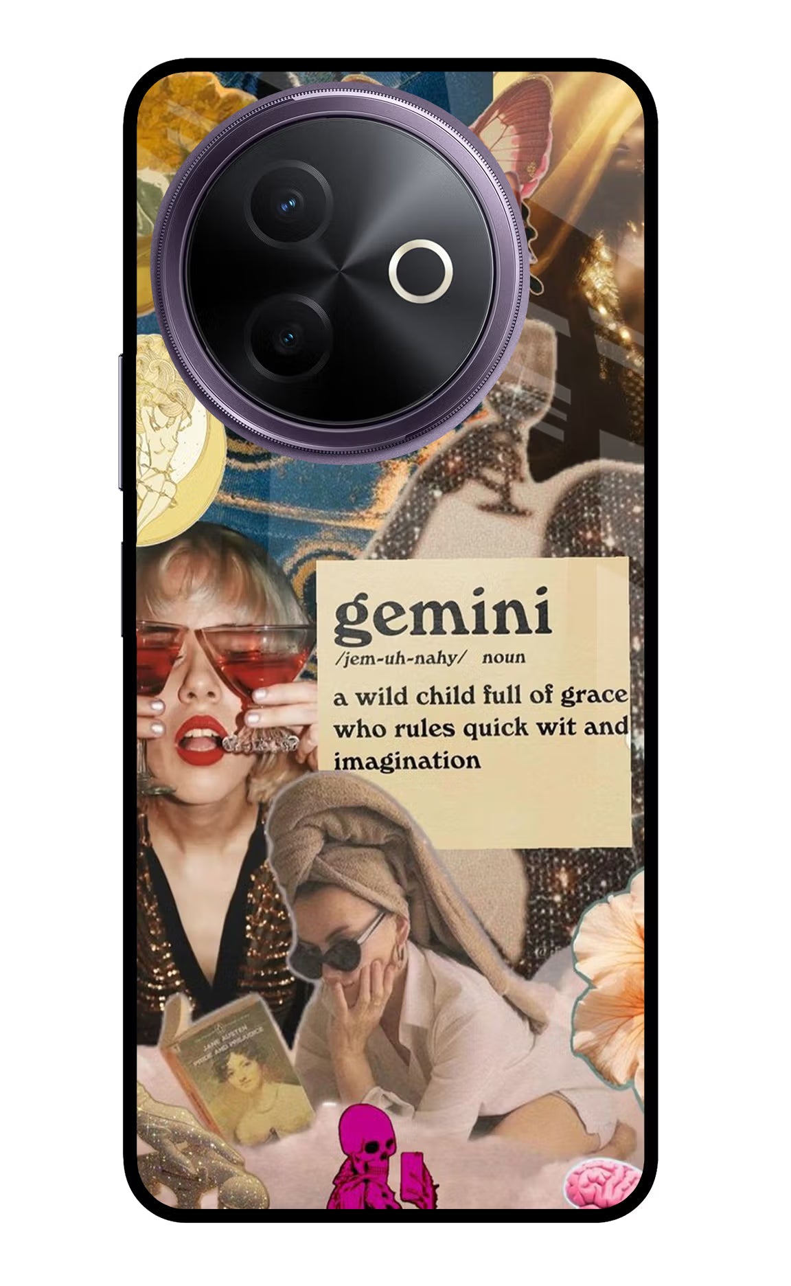 Gemini Zodiac Vivo Y39 5G Glass Case Back Cover by Casekaro