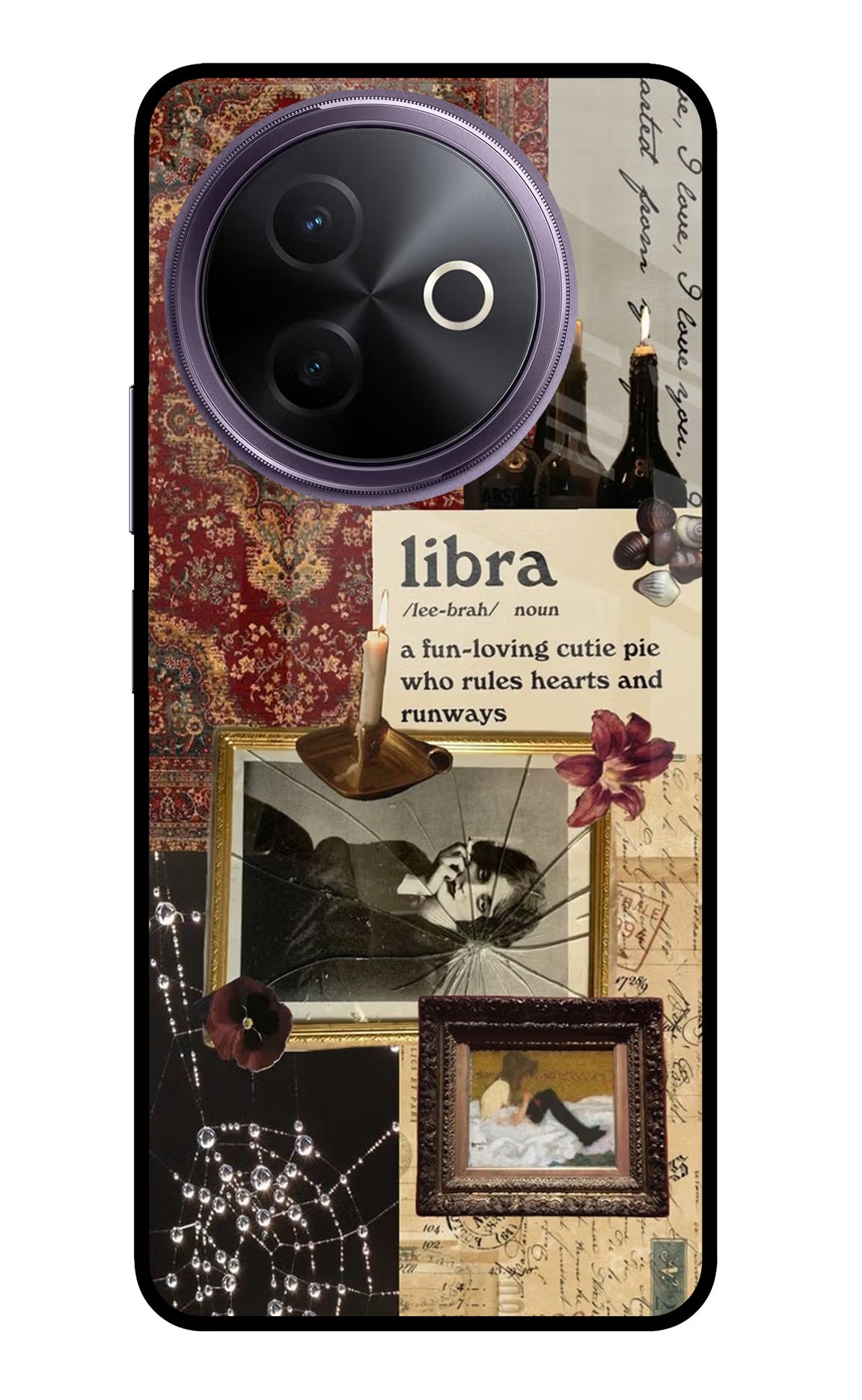 Libra Zodiac Vivo Y39 5G Glass Case Back Cover by Casekaro