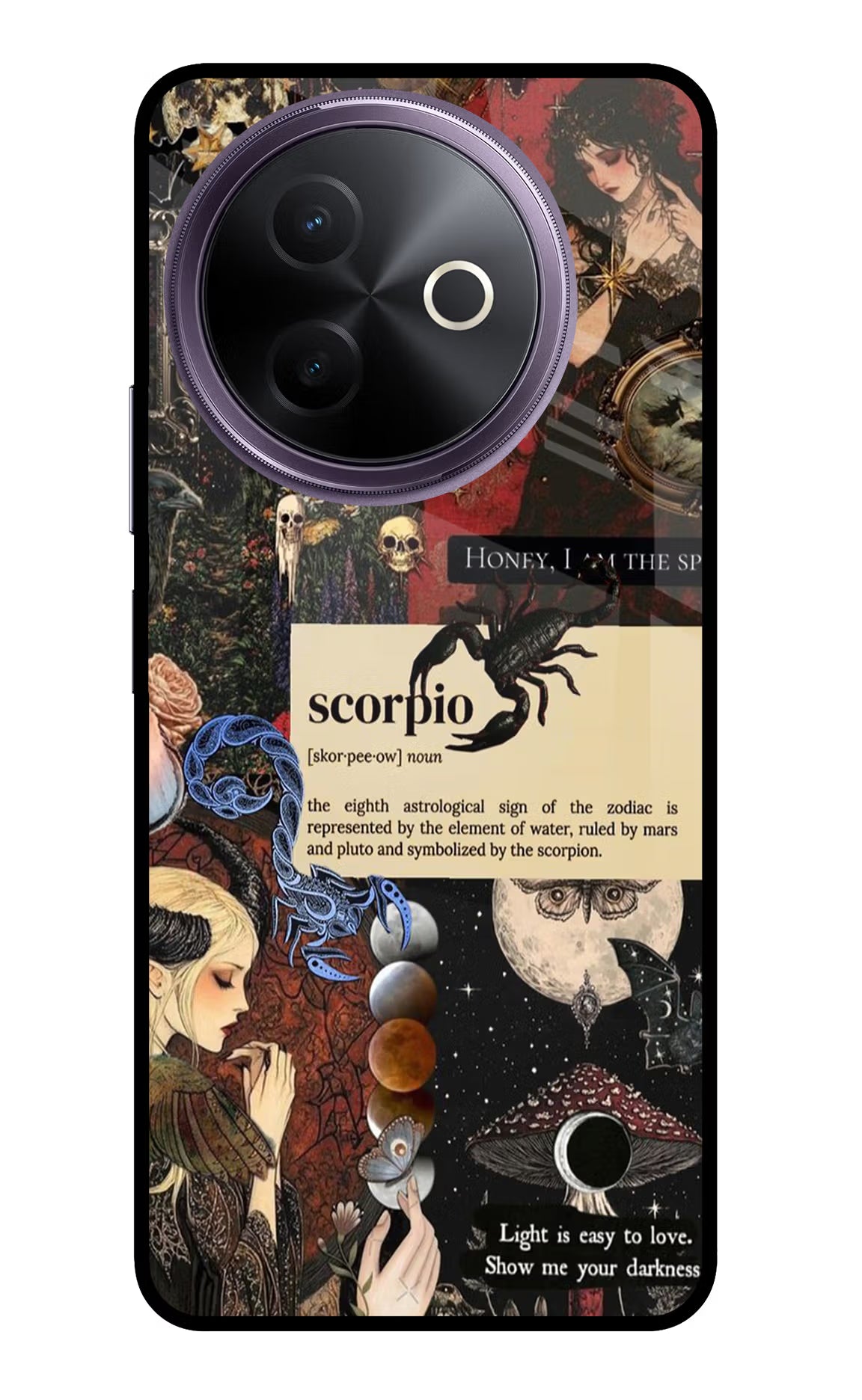 Scorpio Zodiac Vivo Y39 5G Glass Case Back Cover by Casekaro