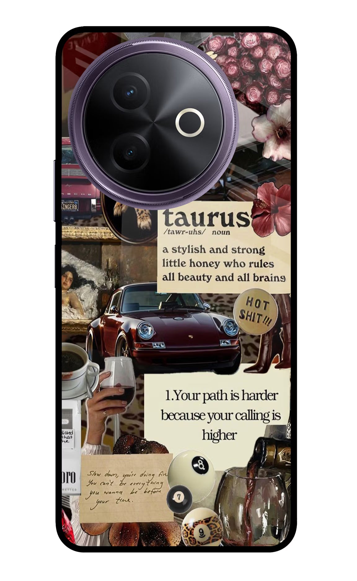 Taurus Zodiac Vivo Y39 5G Glass Case Back Cover by Casekaro