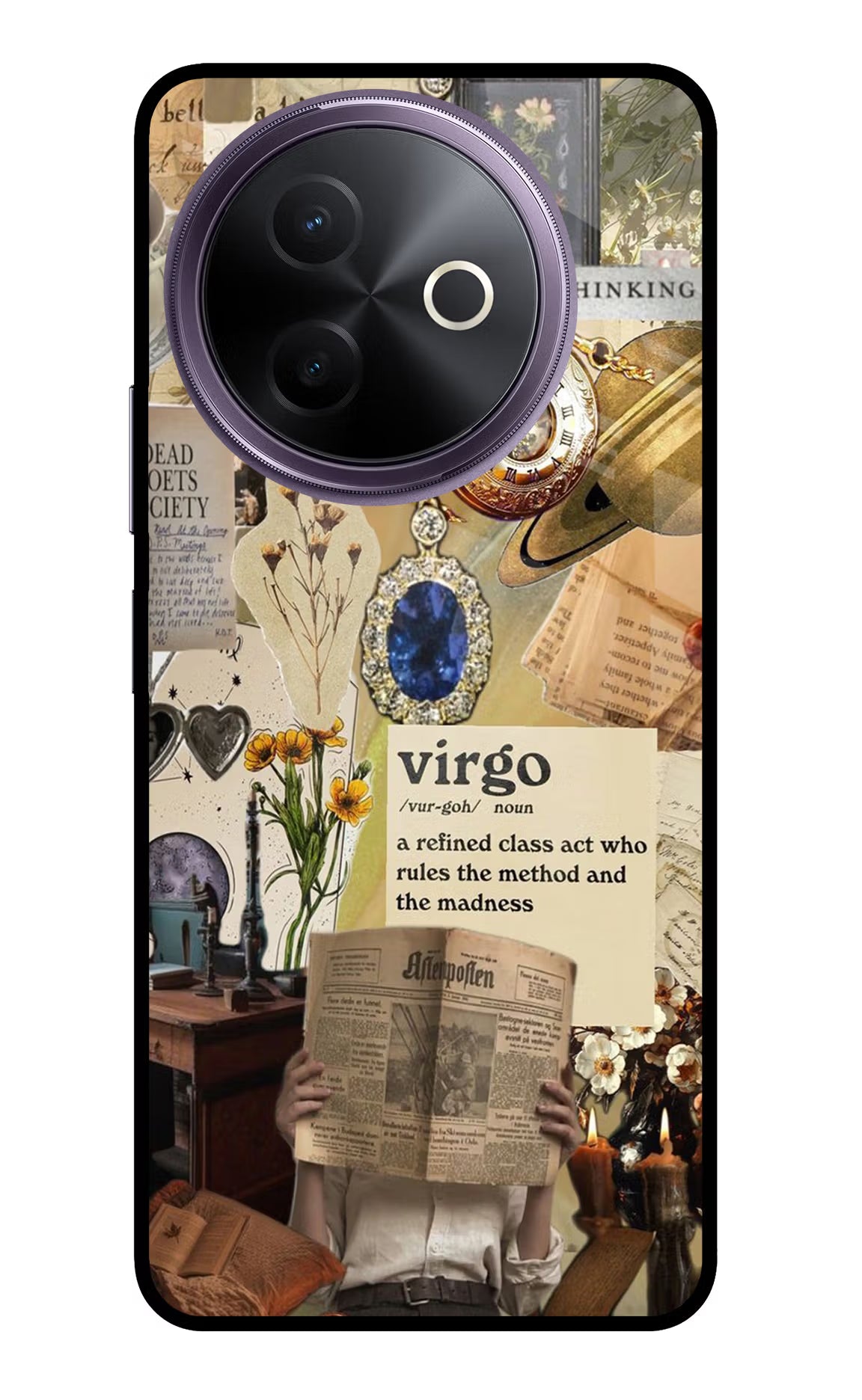 Virgo Zodiac Vivo Y39 5G Glass Case Back Cover by Casekaro