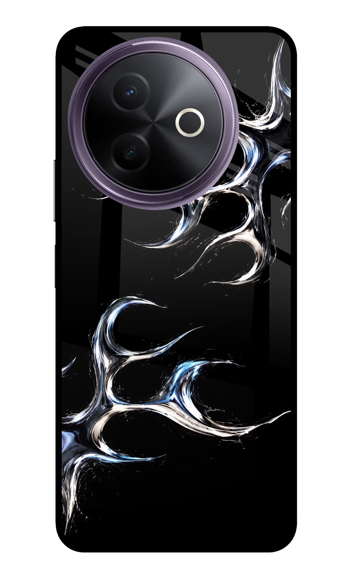 Chrome Tribal Vivo Y39 5G Glass Case Back Cover by Casekaro
