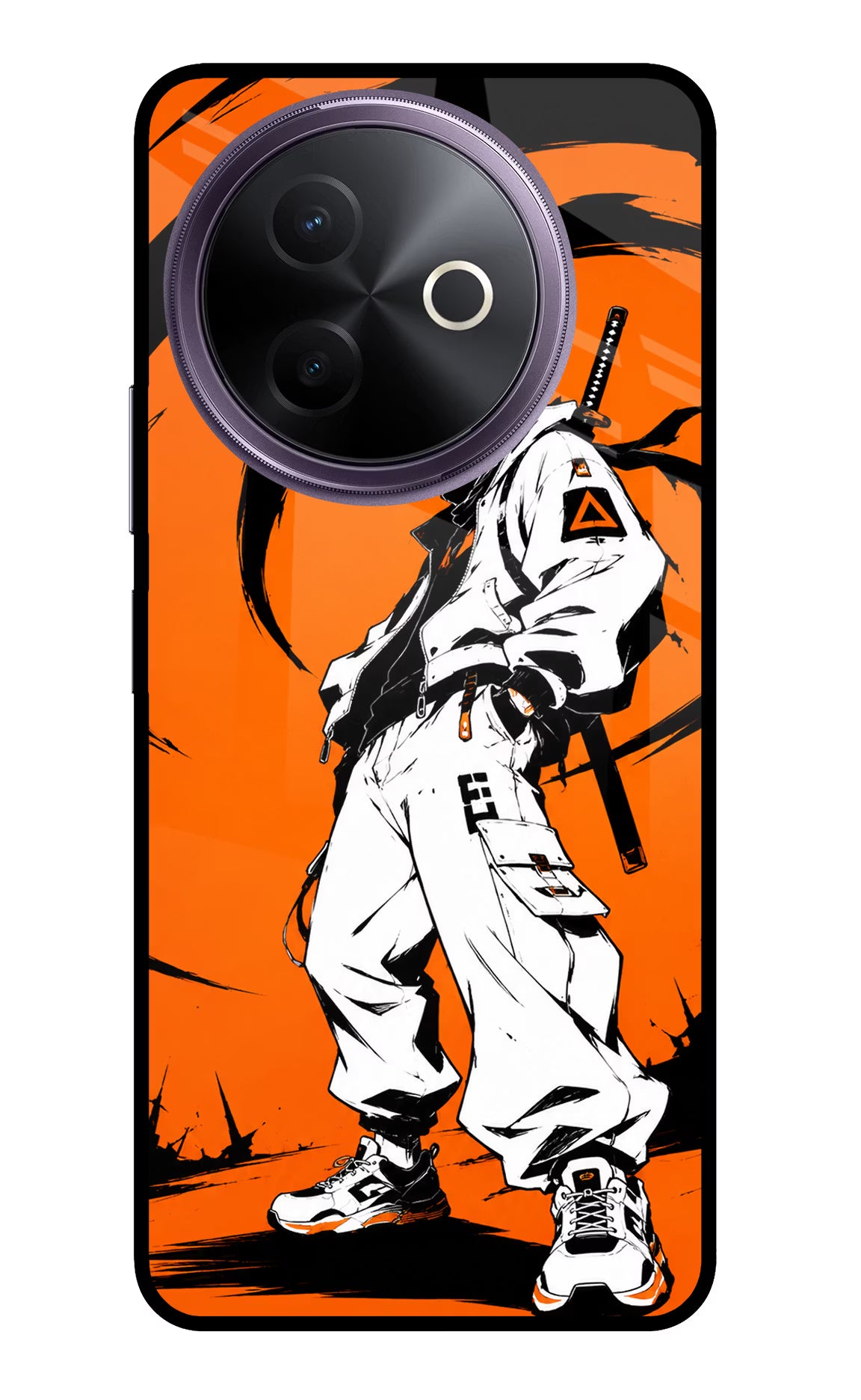 Street Samurai  Vivo Y39 5G Glass Case Back Cover by Casekaro
