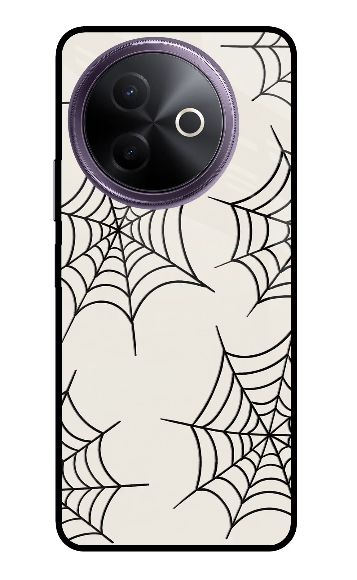 Spider Web Vivo Y39 5G Glass Case Back Cover by Casekaro