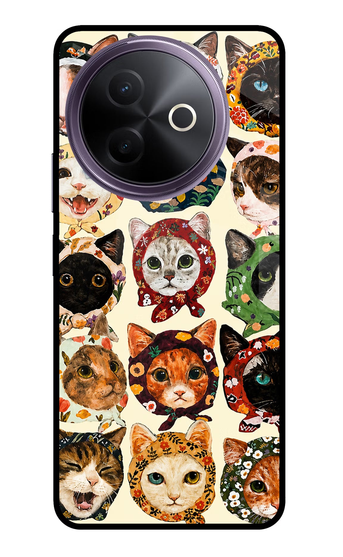 Cool Cat Vivo Y39 5G Glass Case