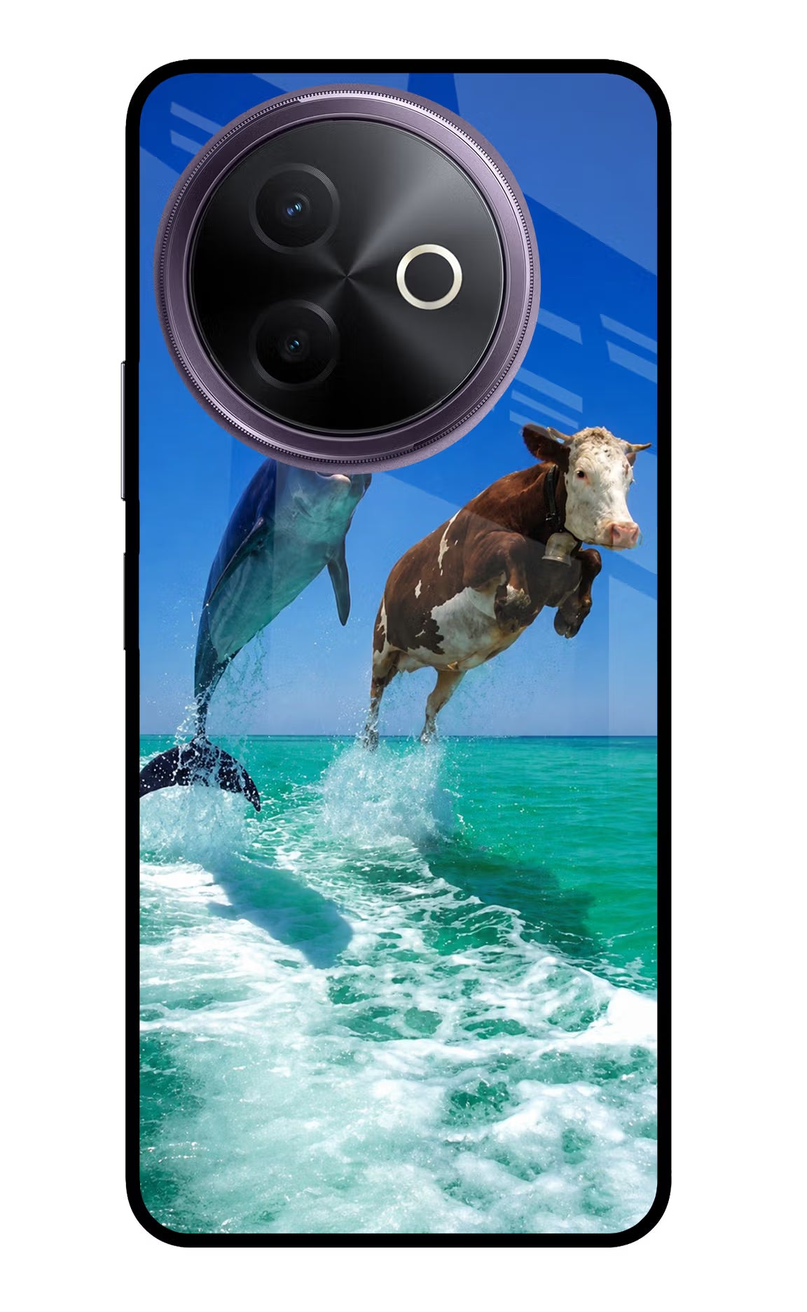 Dolphin vs Cow Vivo Y39 5G Glass Case