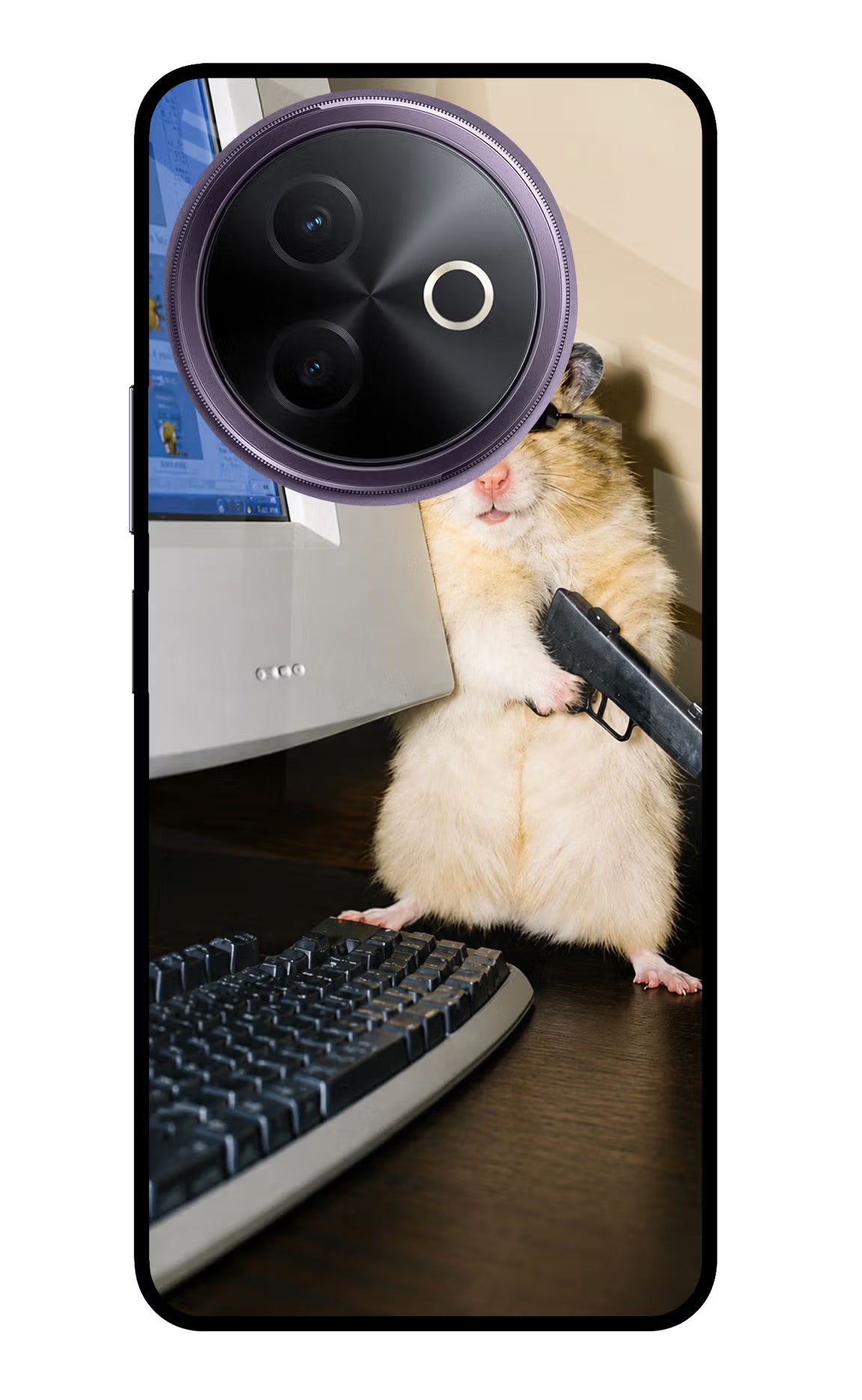 Hacker Hamster Vivo Y39 5G Glass Case