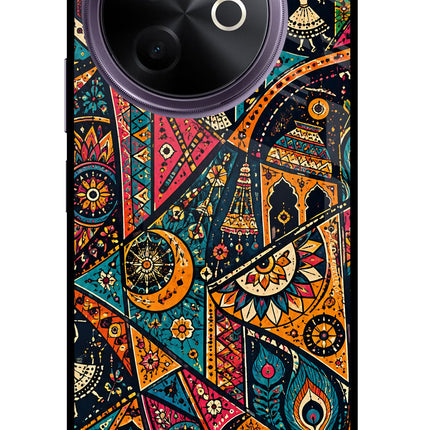 Folk Print Vivo Y39 5G Glass Case