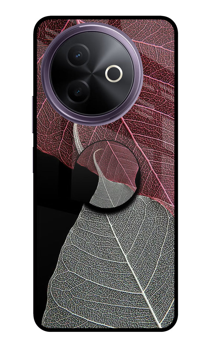 Leaf Pattern Vivo Y39 5G Pop Case, Glass case