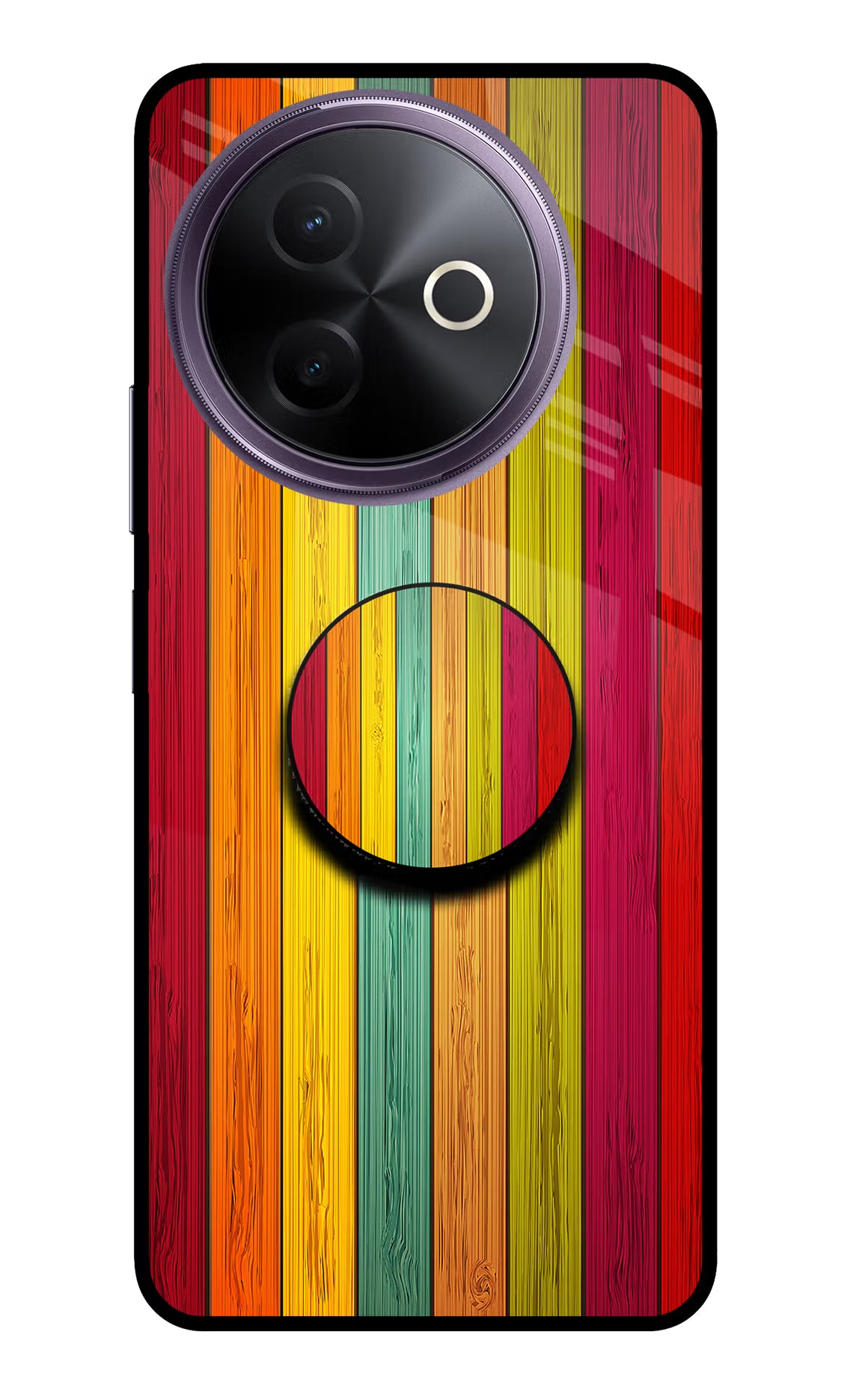 Multicolor Wooden Vivo Y39 5G Pop Case by Casekaro