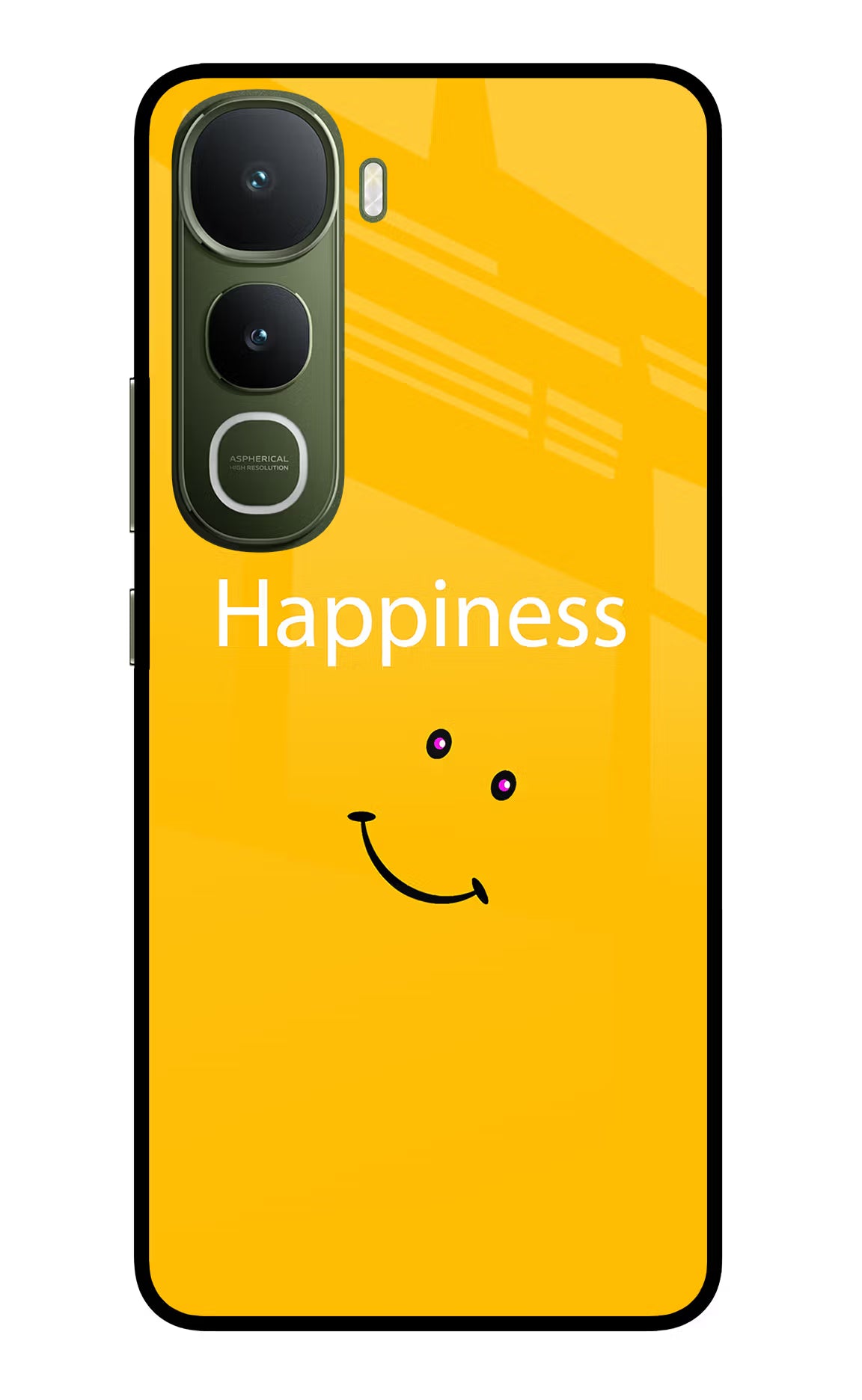 Happiness With Smiley Vivo Y400 5G Glass Case