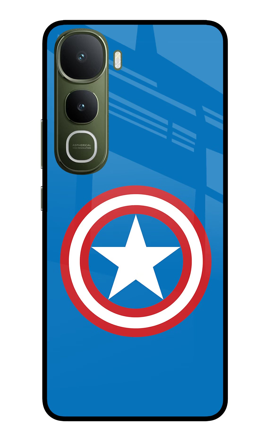 Captain America Logo Vivo Y400 5G Glass Case