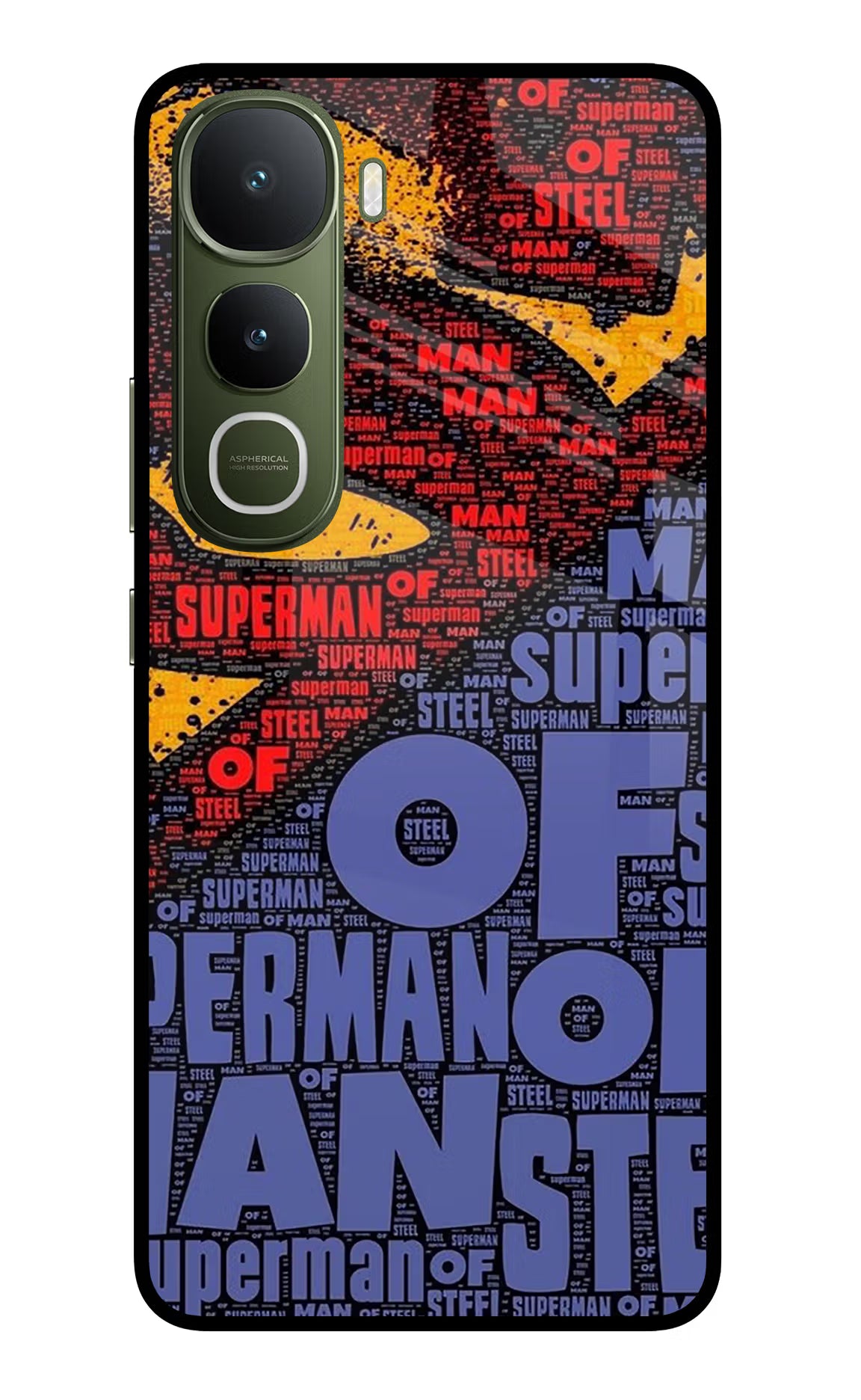 Superman Vivo Y400 5G Glass Case Back Cover by Casekaro