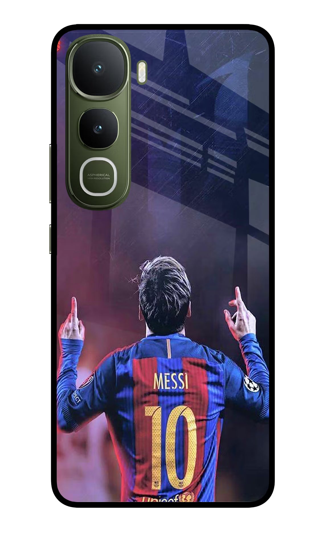 Messi Vivo Y400 5G Glass Case Back Cover by Casekaro