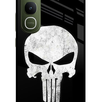 Punisher Skull Vivo Y400 5G Glass Case Back Cover by Casekaro