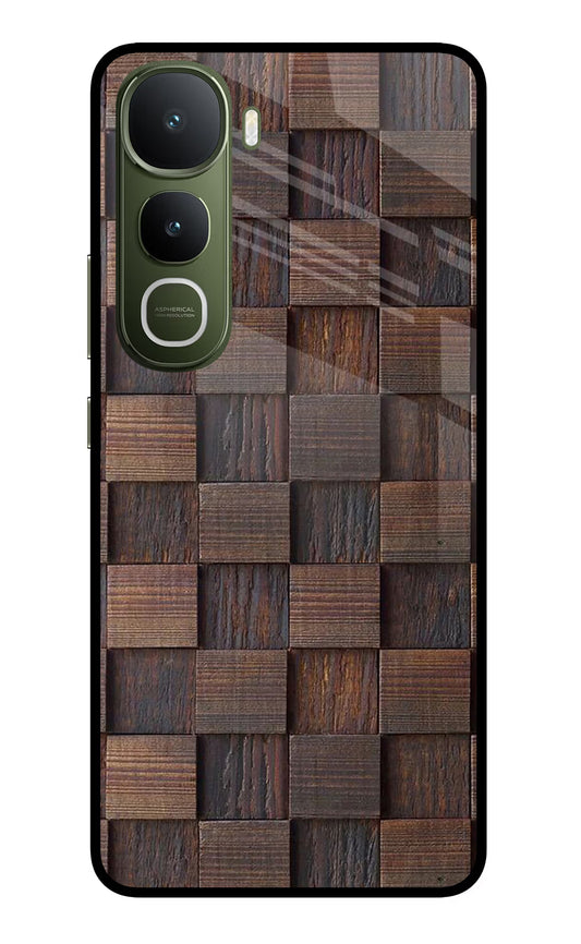 Wooden Cube Design Vivo Y400 5G Glass Case